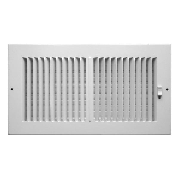 Greystone Tru Aire 6 in. H X 12 in. W 2-Way Powder Coat White Aluminum Wall/Ceiling Register CA102M 12X6 - main